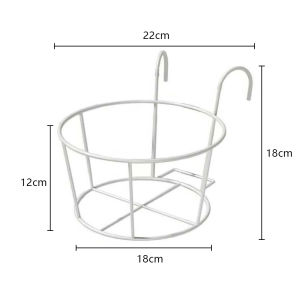 MYM HOME ราวแขวนดอกไม้ระเบียง ราวแขวนดอกไม้ ราวแขวนขนาดใหญ่ ขาแขวนกระถางเหล็ก