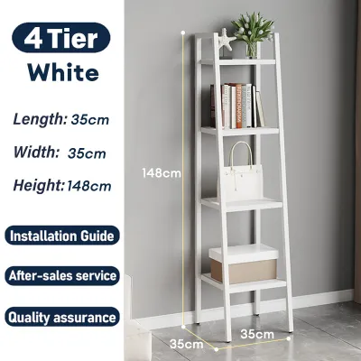 5Tier Shelves Kitchen Rack Display Bookshelf Storage Ladder Home Living Room Shelf Rak Buku Penyimpanan Rak Besi 置物架 架子