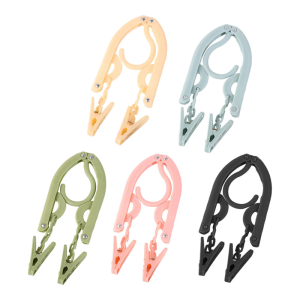 Clothes Hanger With Secure Clips Space Saving Foldable Garment Drying Rack Ideal For Suitcases Dormitory Home Essential