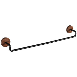 Walnut Bathroom Towel Rack Wall Mounted Bathroom Towel Bar with Metal Rod