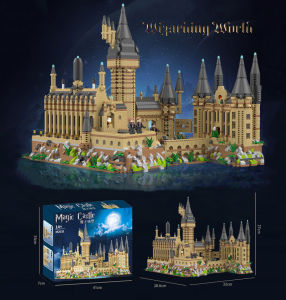 ชุดบล็อกอาคารภูมิทัศน์ บล็อกอาคารปราสาทเวทย์มนต์  พิเศษขนาดใหญ่ คอลเลกชันบล็อกอาคารของเล่นเลโก้ ของขวัญสำหรับเพื่อนๆ พัฒนาสติปัญญา