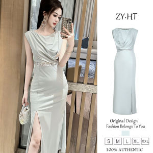 Zyht của phụ nữ ăn mặc liuli Đầm màu xanh lá Đầm ôm váy công sở Đầm công sở lxury Dresses ĐẦM CƯỚI tham dự trang phục váy dự tiệc Váy dạ hội 11518