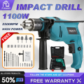 REAIM Impact Drill Electric Power Tools 32pcs Set barina drill set hammer drill bit with case 1100W. 