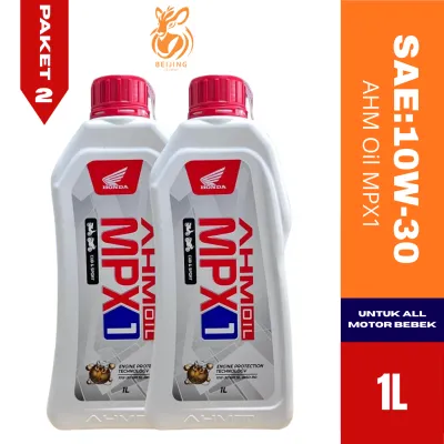 ( PAKET 2 BTL ) OLI AHM MPX1 1 LITER 10W-30 ( Idemitsu Barcode )