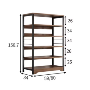 Wooden Color Bookshelf Office Storage Rack Multi-Layer Shelf Floor Standing Organizer/RainbowCulture