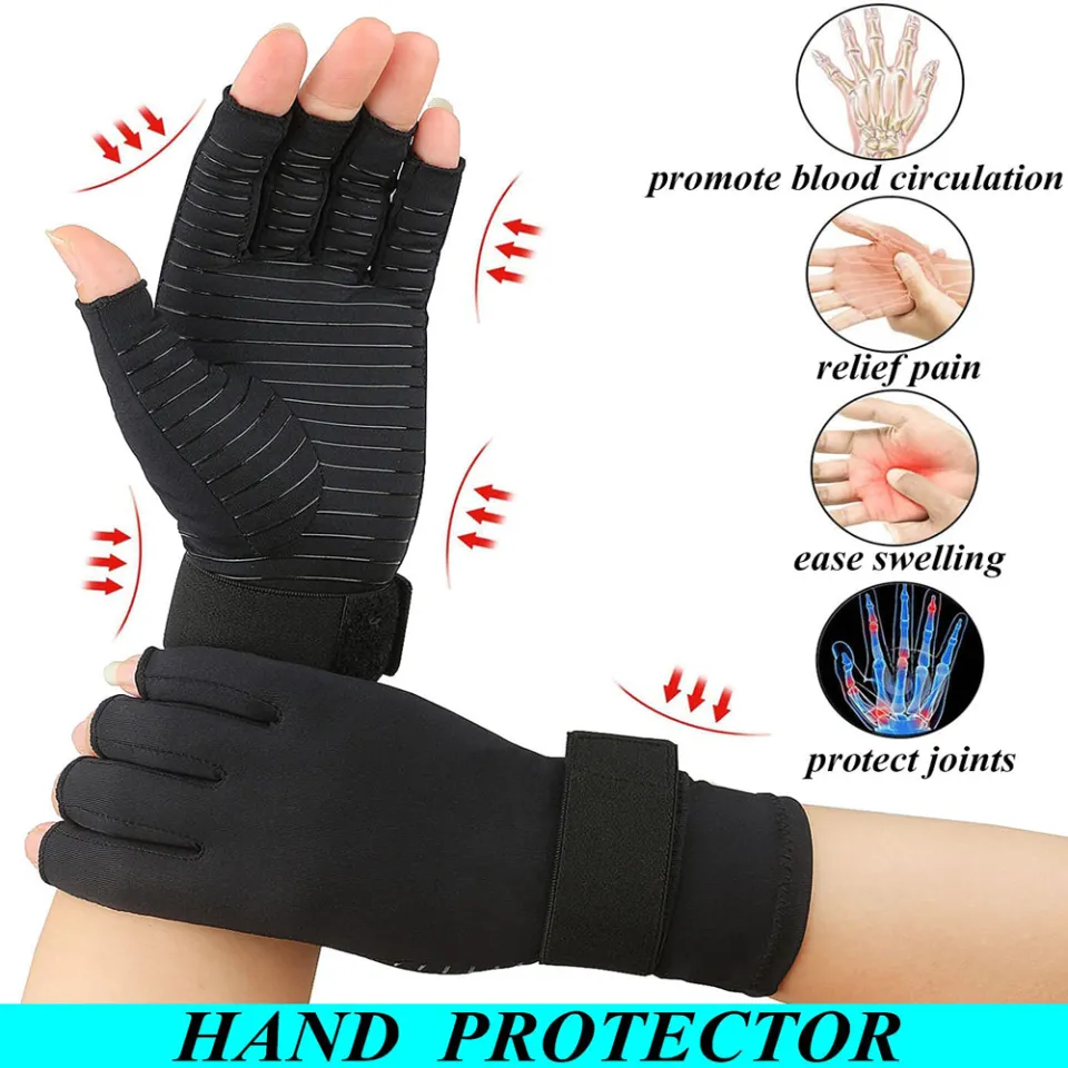 Wrist Support Sleeves,Copper Infused Wrist Compression Sleeve Brace for  Carpal Tunnel, RSI, Tendonitis, Arthritis, Wrist Sprains, Sports, Gym and  More, 1 Pair 