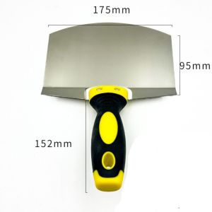 GAOSU Thép không gỉ Xẻng xúc tro Vòng cung Bền Dụng cụ nạo đổ đầy sơn Dụng cụ vẽ Chống ăn mòn Bay thạch cao Sơn tường