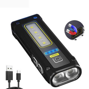 Vimite COB Strong Light Flashlight 500LM Aluminum Alloy Material USB Rechargeable Emergency Light Outdoor Portable Multi-functional Camping Light
