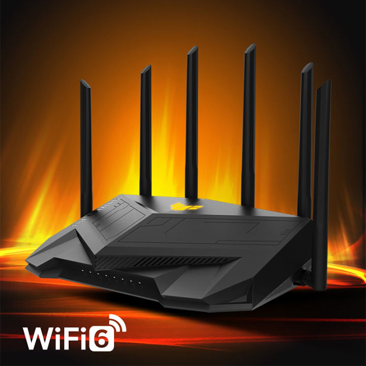 ASUS TUF Gaming TUFAX5400 Dual Band WiFi 6 Gaming Router ( Mesh WiFi / AiMesh / MUMIMO ) Lazada