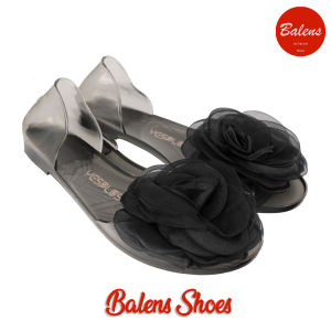 BL-186 Flatshoes Jelly Wanita Import Slop Flat Flower Fashion Model Terbaru