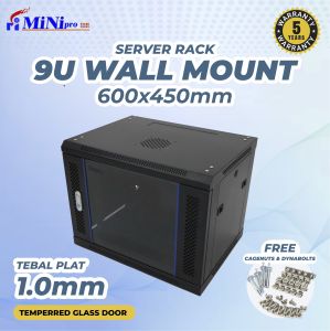 RACK SERVER 9U WALL MOUNT 600x450mm