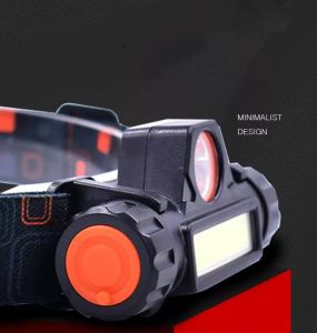 COB Headlight - Strong USB Flashlight - Head Mounted Emergency Light - Long Battery Life