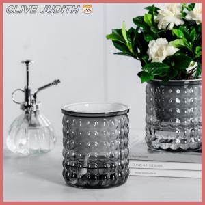 CISWGE Mini Self Watering Flower Pot Fish Tank Transparent Plastic Plant Pots Self Watering Planter Pot Vase For Home Decoration