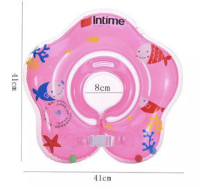 [SG Stock]Inflatable Circle New Born Infant Adjustable Swimming Neck Baby 0-24 months Swim Ring Float Ring Safety Double Protection 41X41cm B5021222
