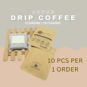 10pcs Single Drip Coffee 12 Grams Freshly Brewed with Single Pouch 15flavors to choose from or Assorted Flavors