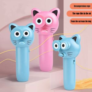 HOTOMI พกพา ตลก เด็ก กีฬาบันเทิง ของเล่นใบพัด สำหรับทุกเพศทุกวัย Thrusters ไฟฟ้า รสปาร์ตี้ เกมแปลกใหม่ ใบพัดปล่อยเชือก ใบพัดเชือกเชือกรูด Cat String Controller เชือกบิน ของเล่นไฟฟ้า