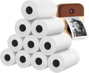 Kids Instant Print Camera Paper Refill 10 Rolls 【for Most Kids Print Camera】2.2” Wide BPA Free Camera Paper Compatible with ESOXOFFORE/Kidizoom VTech/MINIBEAR/Dragon Touch Camera Refill Paper