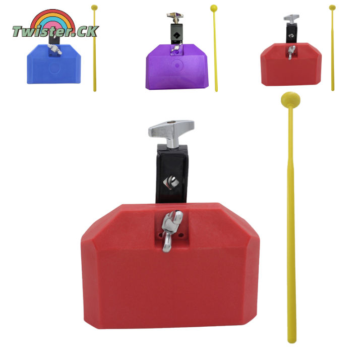 UPKOCH Plastic Latin Percussion Portable Drum Percussion Musical Accessory Cow Bell Durable Drum Accessory Red