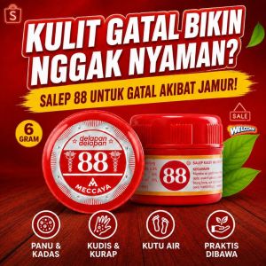 Salep Kulit 88 Meccaya Original Obat Anti Jamur Gatal Panu Kadas Kudis Kurap Kutu Air.