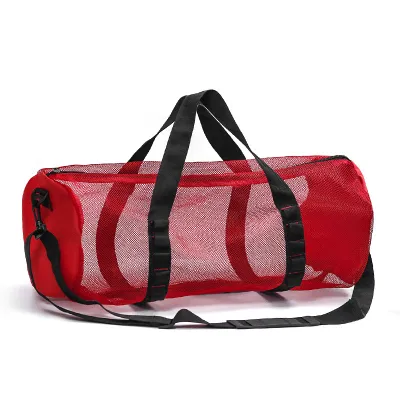 Scuba Diving Gear Storage Bag - ซิปขนาดใหญ่สำหรับการท่องอุปกรณ์ดำน้ำ กระเป๋าชายหาดตาข่ายกลวง ที่เก็บของแบบพกพาสำหรับออกกำลังกายและว่ายน้ำ dive bag กระเป๋าชายหาดตาข่ายกลวง