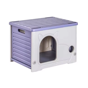 Lovinland Cat Nest All-season Universal Rainproof Small Semi-closed Cat Villa Plastic Stray Cats House Small Animals Outdoor Puppy House