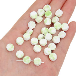 5pcs Halo nhuộm Vòng dáng suông rách Hạt Gốm Hạt đệm rời cho vòng tay thủ công Vòng cổ Keychain tự làm làm đồ trang sức phụ kiện thủ công