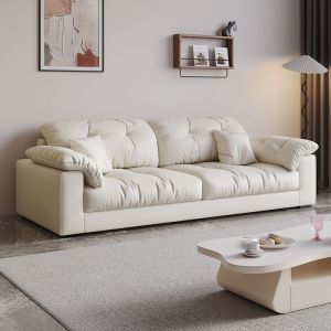 CraftedLiving SG-Living Room Velvet Leather Sofa -Friendly Horizontal Sofa 345 Seater