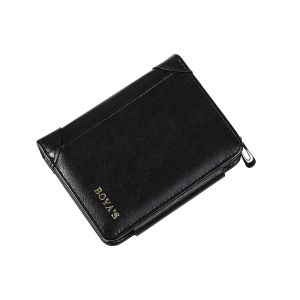 Zipper Coin Pocket Wallet for Men Multi-function Multi Card Slot Male Purse Bag High Quality PU Leather Short Wallets Fathers Day Gift