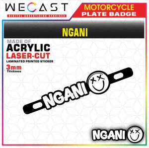 Ngani Motorcycle Number Plate Badge - Customized Plate Tag - Bike Nameplate Accessories Sticker