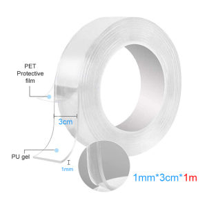 5M Transparent Multifunction Nano Tape Waterproof Strongly Sticky Double-Sided Adhesive Tape Traceless Strips