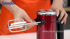 Sonifer Hand Mixer 400W 304 Stainless steel housing 5 Speed Electric Mixer Household Mixer With Base