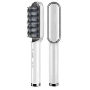 2 in 1 Beauty Hot Electric Hair Straightener Curler Comb Heating Hair Styling Tool Hair Curler Negative Ion Heating Straightening
