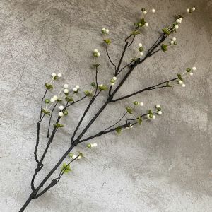 Cành cổ sơ ri trang trí cắm điểm - dài 100cm gồm 6 nhánh - Cây giả hoa lụa trang trí nhà cửa