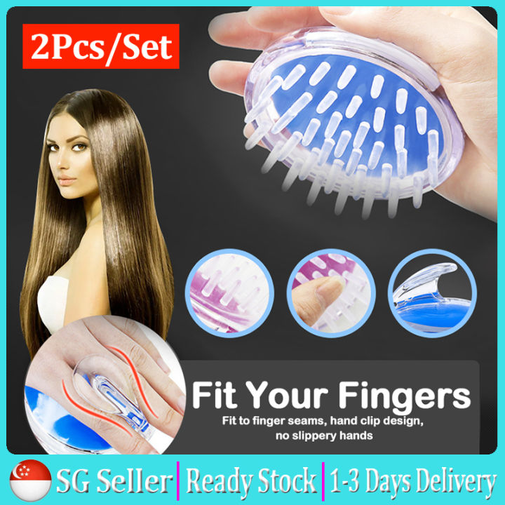 2Pcs Hair Washing Brush Scalp Massager Comb Shampoo Brush Soft and