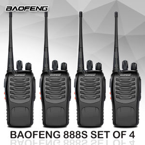 Baofeng BF 888S set of 4 Walkie Talkie Portable Two Way Radio UHF Transceiver