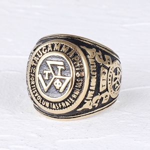New Design Mens Fashion Pure Stainless Steel Ring Tau Gamma Phi Ring Size 6-14