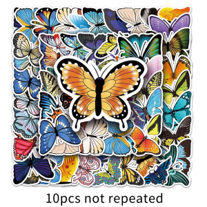 58PCS serangga haiwan berwarna-warni rama-rama grafiti pelekat kalis air