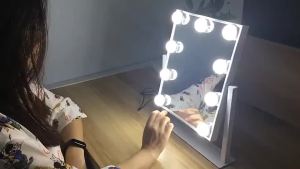 MELEDE LED 9 Bulb Mirror Vanity MirrorVanity Light 3 Color Makeup Mirror