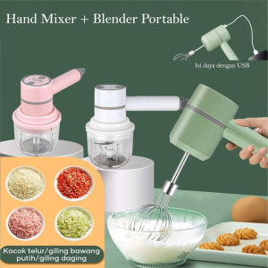 Blender 3 IN1 Mixer Hand Mixer Portable Blender Pengocok Telur Elektrik Wireless Serbaguna