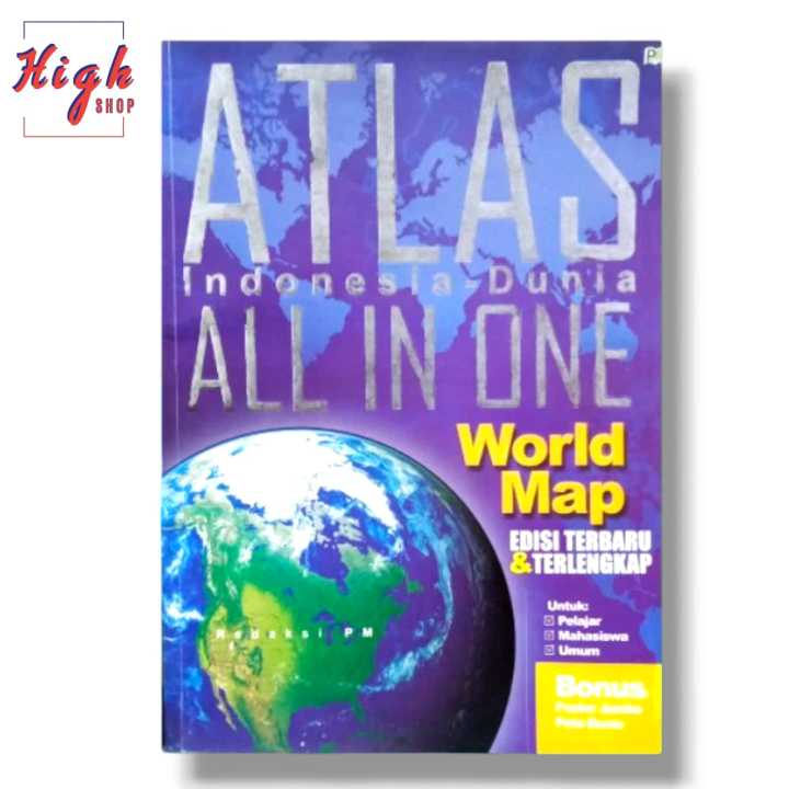 Buku Original Atlas Indonesia - Dunia All In One World Map