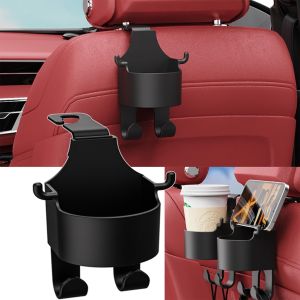 ที่วางแก้วมัลติฟังก์ชั่นในรถยนต์ ตะขอ ที่วางแก้วติดตั้งที่เบาะหลังของรถ ที่วางโทรศัพท์มือถือ ที่วางแก้วเก็บของอเนกประสงค์