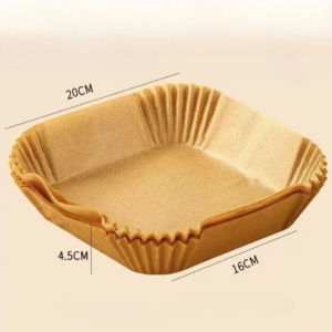100 PCS Square Air Fryer Paper Disposable Non Stick Oil Resistant Waterproof Paper Lined Tray Non-Stick Baking Paper