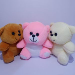 Paket Murah 3 Boneka Teddy Bear (Warna Pink Krem Dan Coklat) - Cocok Untuk Buket Bunga