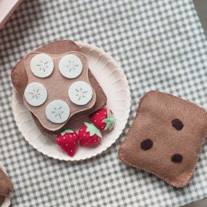 Felt Breakfast Breads PRETEND TOY / Playset / Pretend Play / Role Play / Food Toy / Kids Educational Toy