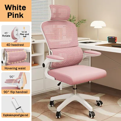 3D Adjustable Headrest Office Chair Computer Chair Ergonomic Chair Adjustable Lumbar Support Swivel Chair Mesh Breathable Chair