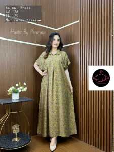 ANJANI DRESS HOMEDRESS DAILY BAJU DRESS HARIAN RAYON PREMIUM MOTIF TIDAK NERAWANG JUMBO XXL 50-90KG