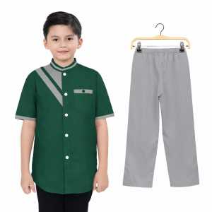 BAJU MUSLIM ANAK LAKI-LAKI KEREN BAJU KOKO ANAK LAKI LAKI PLUS PECI TERBARU 1-12 TAHUN