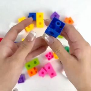 Colourful Mathlink Cubes Building Blocks Math Thinking Training With Educational Toy Compatibl