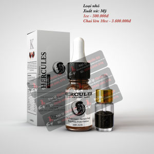 HERCULES - Loại Nhỏ Xuất Xứ Mỹ - Dung Dịch Hỗ Trợ Tăng Bo & Sức Bền Cho Gà Tre & Nòi - Chai 1ml - 500.000đ