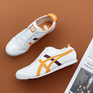 Original Tiger Shoes Classic White/orange/wine Red Mens and Womens Canvas Non-slip Lazy Shoes Comfortable Breathable Casual Sneakers 1183A360-114